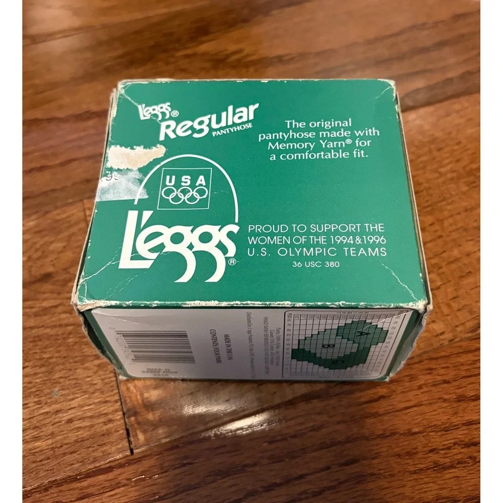 L'eggs Pantyhose Vintage 90s Suntan Reinforced Toe 4-Pack Size Q Olympics NWOT